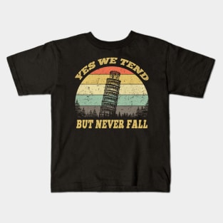 Leaning Tower of Pisa Italy Vintage Retro Kids T-Shirt